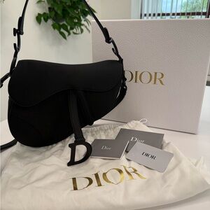 Dior Black Saddle Bag
